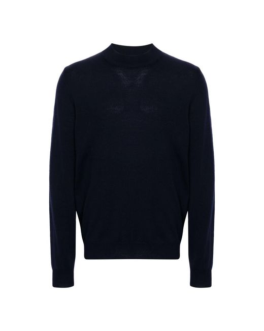 J.Lindeberg Truien & Vesten ,Blauw ,Wol Blauwe Merino Turtle Neck Sweater in het Blue voor heren