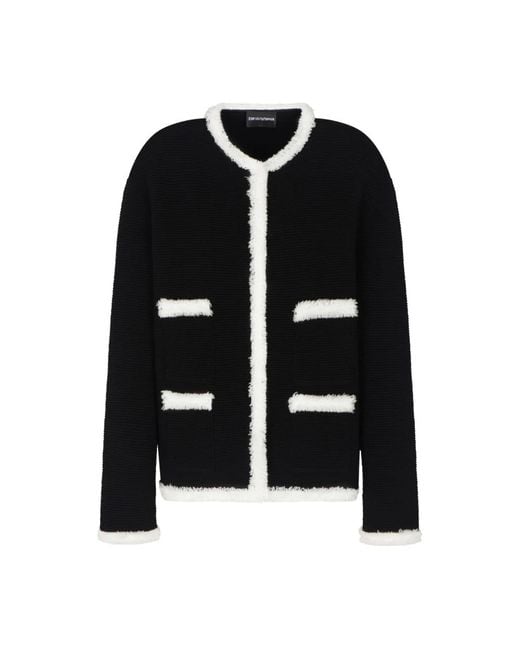 Emporio Armani Cardigans in Black | Lyst