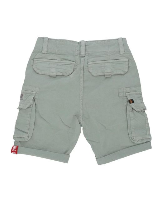Alpha Industries Gray Casual Shorts for men