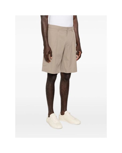 Herno Korte Broeken ,Polyester Polyester Cargo Shorts in het Natural voor heren