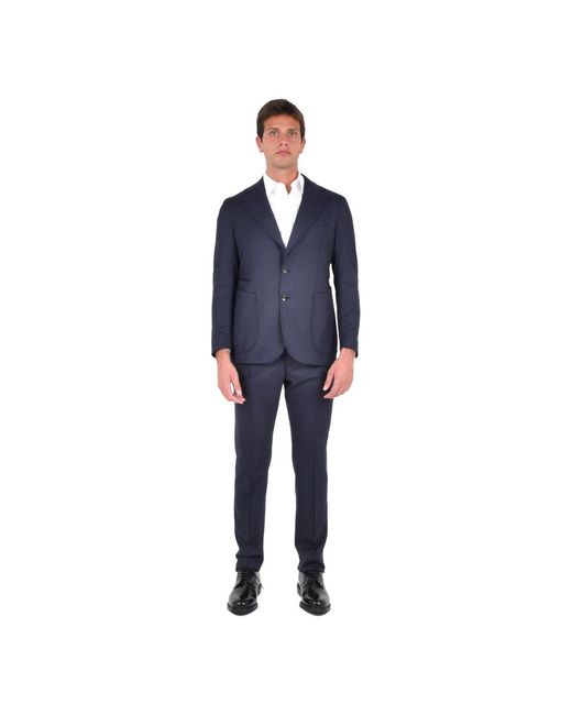 Franzese Collection Kostuums ,Blauw ,Wol Pino Daniele Suit in het Blue voor heren