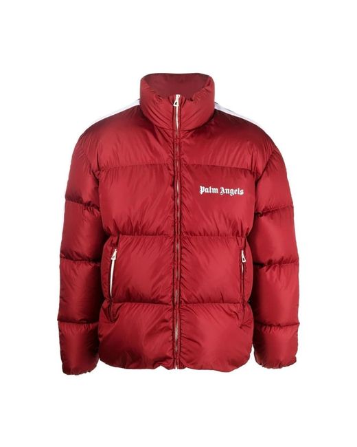 Palm Angels Red Winter Jackets for men