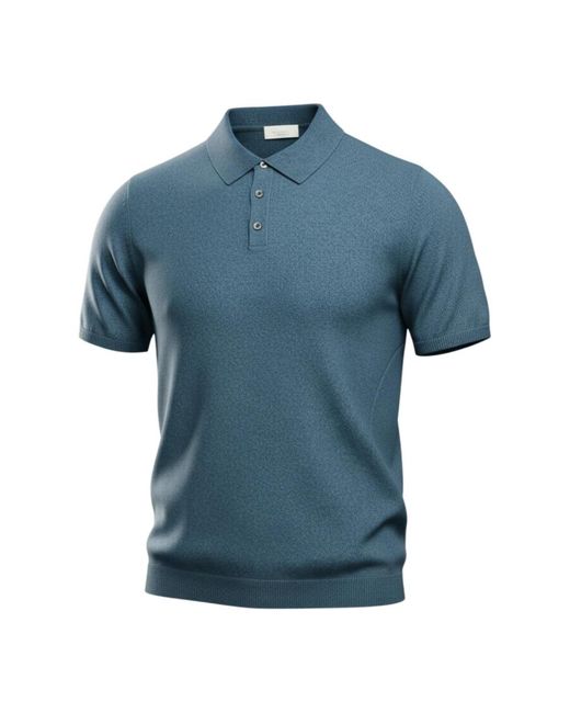 Roberto Collina Blue Polo Shirts for men