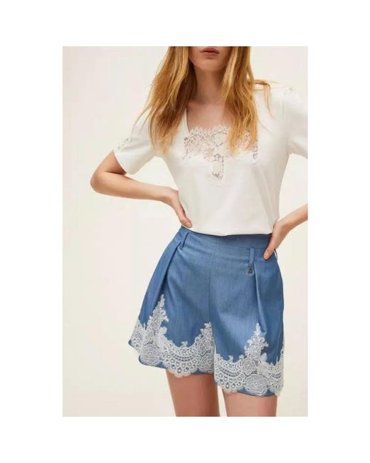 Twinset Actitude Shorts in het Blue