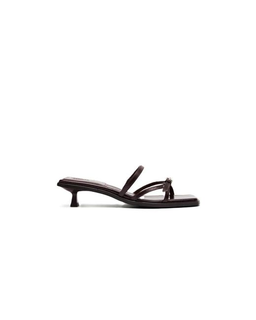 Alohas Brown Heeled Mules