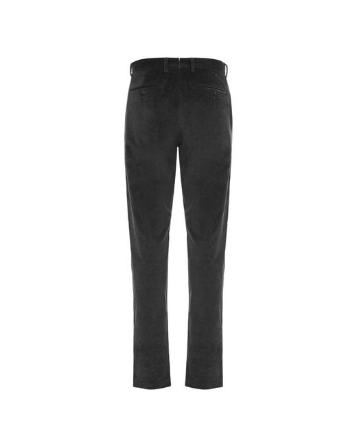 Moorer Black Straight Trousers for men
