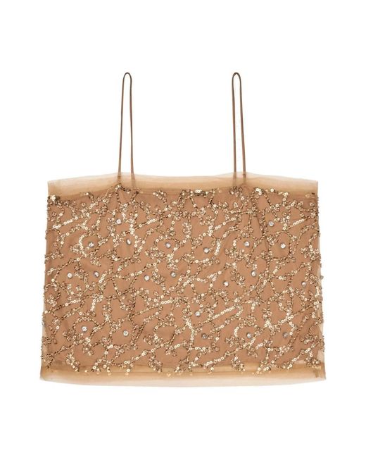 Munthe Natural Sleeveless Tops