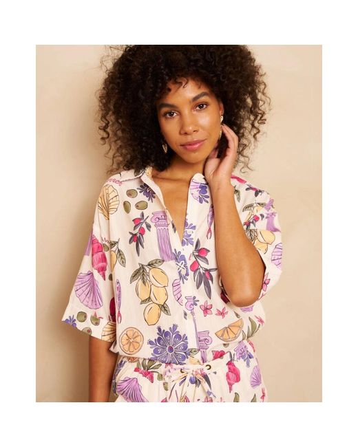 Lofty Manner Blouse Iris in het Pink