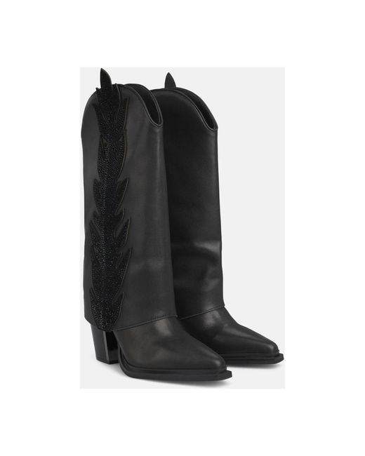 Alma En Pena. Black Cowboy & Biker Boots