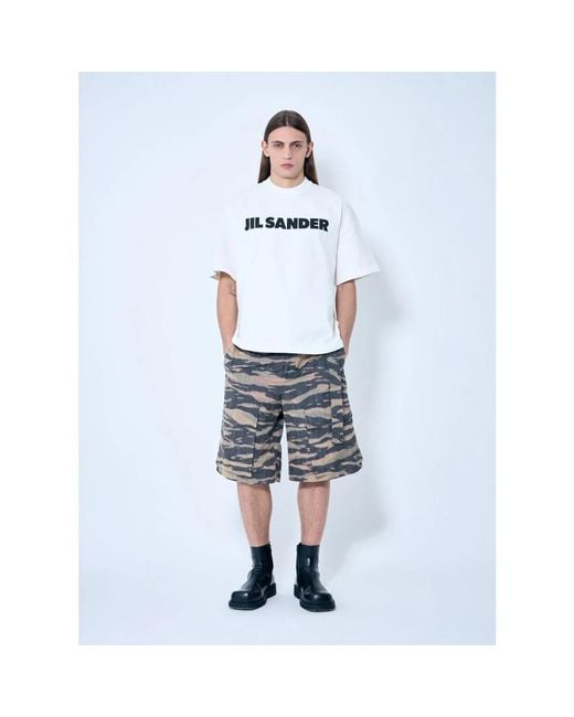 Jil Sander Gray Long Shorts for men