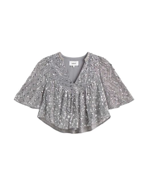 Ba&sh Cara Sequin Top in het Gray