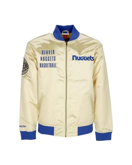 Mitchell & Ness Blue Bomber Jackets for men