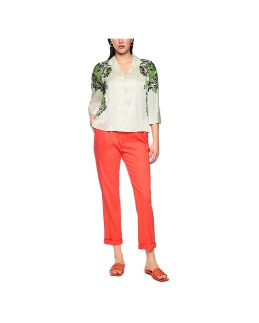 Marc Cain Red Cropped Trousers