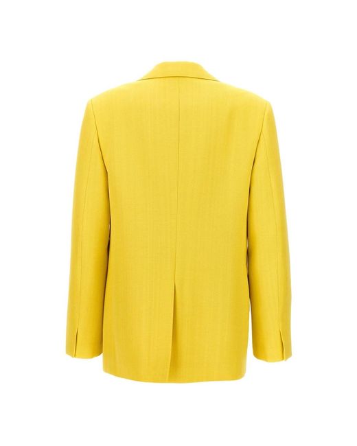 Jil Sander Single-Breasted Blazer in het Yellow