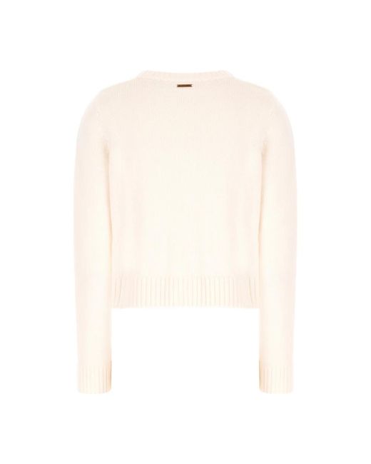 Michael Kors White Round-Neck Knitwear
