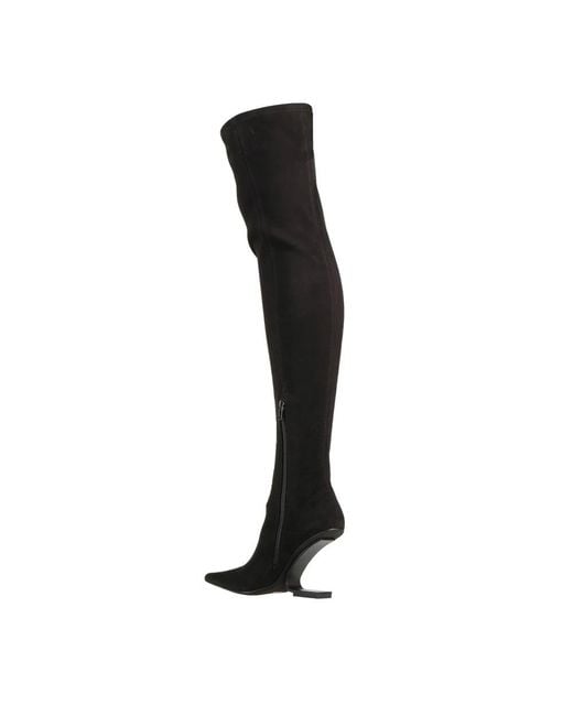 Jeffrey Campbell Black Over-Knee Boots
