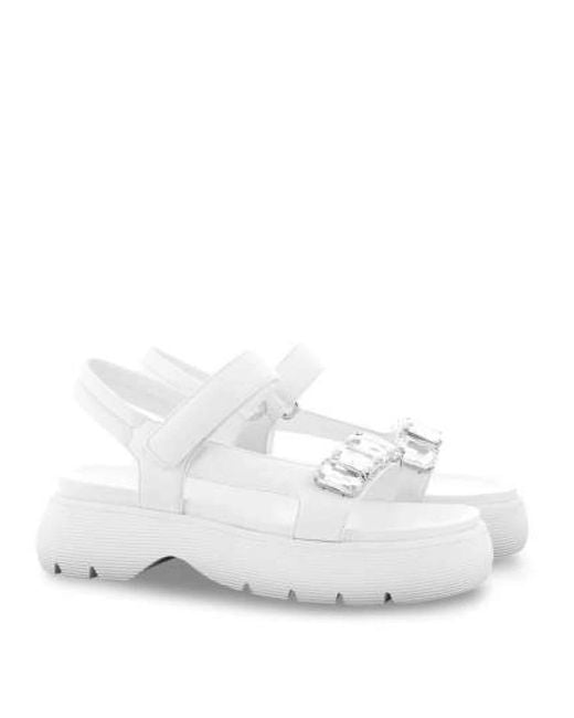 Kennel & Schmenger White Flat Sandals