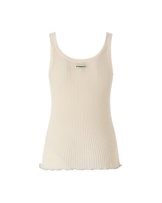 Pinko Natural Sleeveless Tops