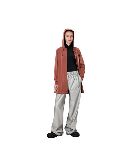Rains Jassen ,Rood ,A-Line W Jacket in het Red