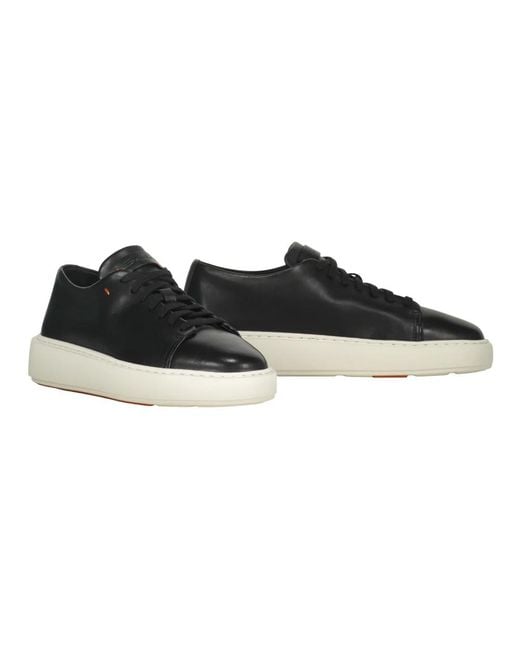 Santoni Black Sneakers