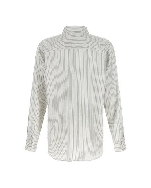 Saint Laurent Cassandre Slim Shirt in het Gray voor heren