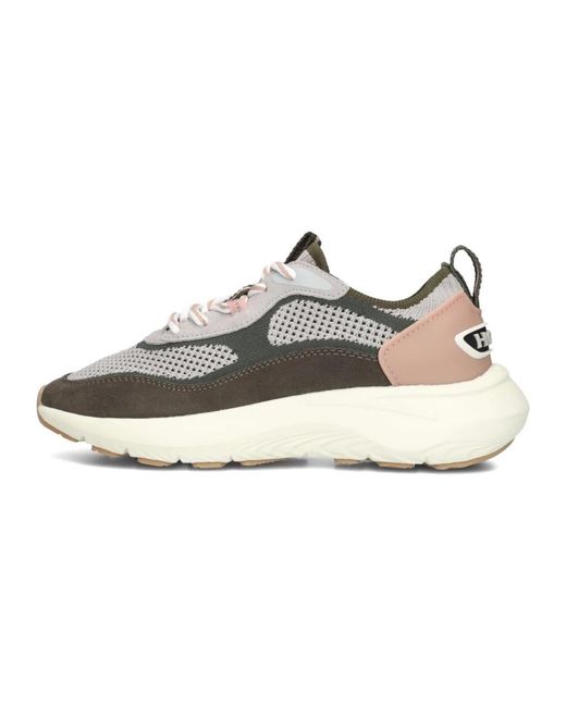HOFF Schoenen ,Veelkleurig ,Groene Chunky Sole Sneakers Voor Vrouwen in het Metallic