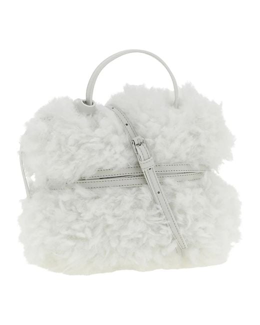 Moschino White Bucket Bags