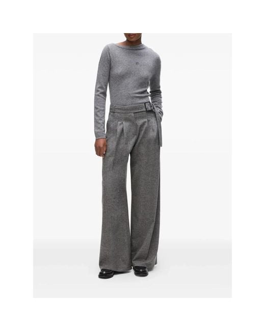 Karl Lagerfeld Gray Wide Trousers