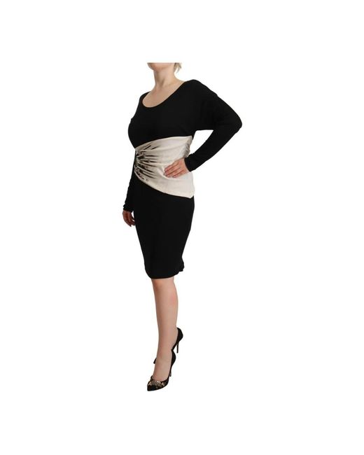 Roberto Cavalli Black Midi Dresses