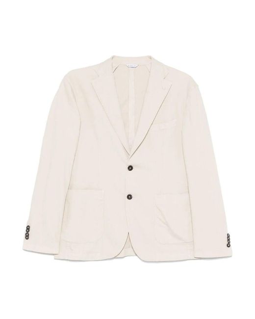 Manuel Ritz Front Button Jacke in Natural für Herren
