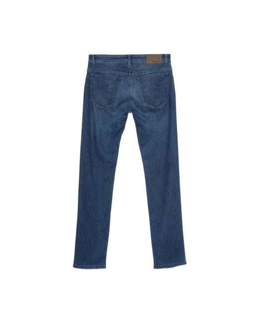 Corneliani Blue Straight Jeans for men