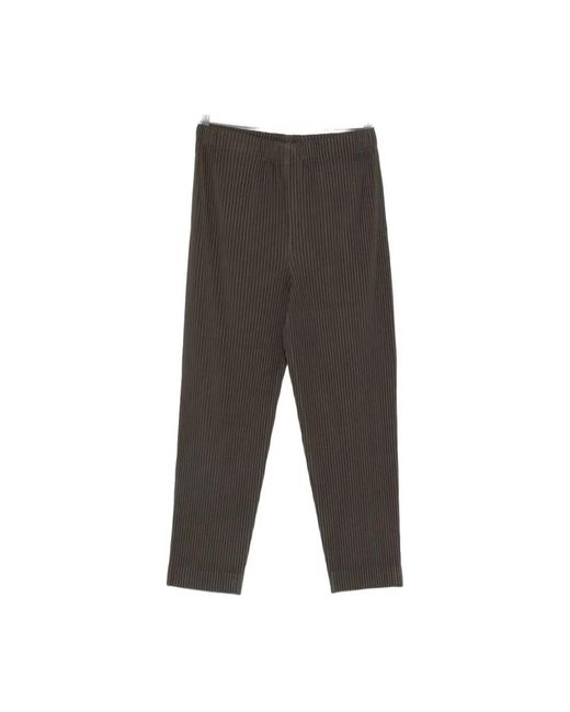 Issey Miyake Gray Straight Trousers for men