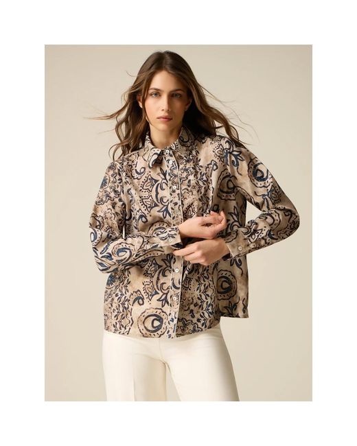 Shirts Oltre de color Brown