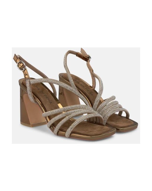 Alma En Pena. Metallic High Heel Sandals