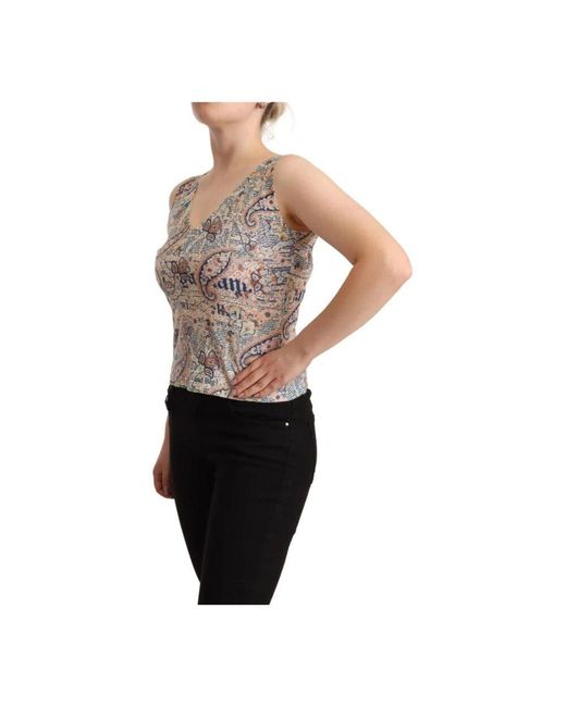 Sleeveless Tops di John Galliano in Gray