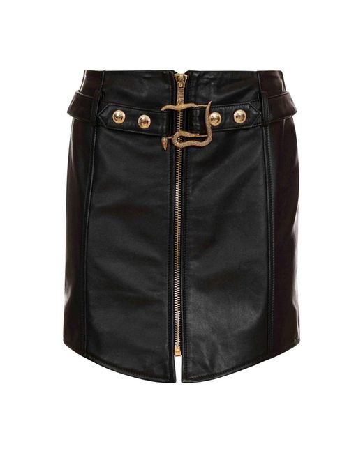 Just Cavalli Leather Skirts in het Black