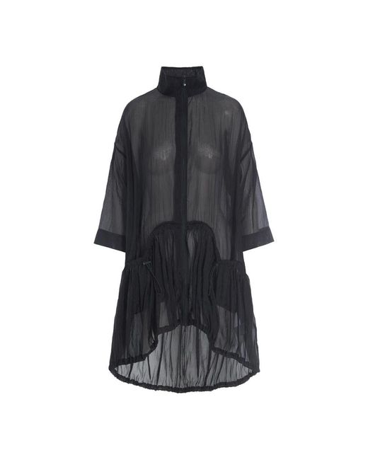 Bitte Kai Rand Black Transparentes Oversize-Kleid Mit Reißverschluss