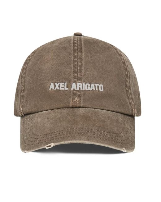 Axel Arigato Accessoires ,Bruin ,Katoen Aa Logo Cap in het Brown