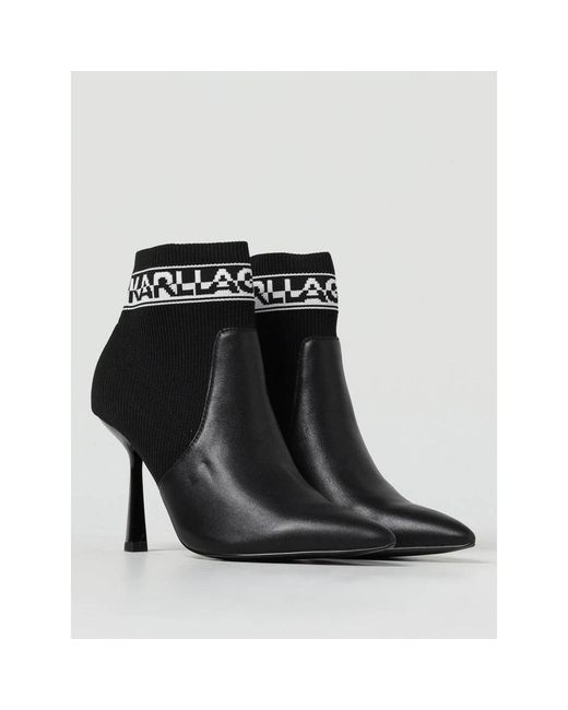 Karl Lagerfeld Black Heeled Boots
