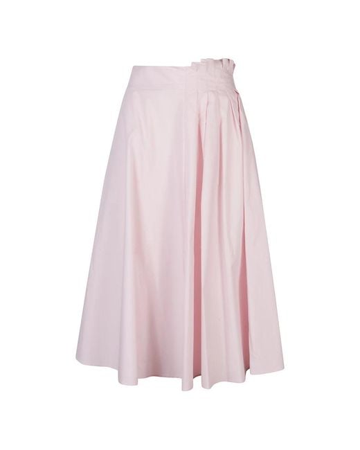 MSGM Pink Midi Skirts