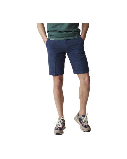 40weft Blue Casual Shorts for men