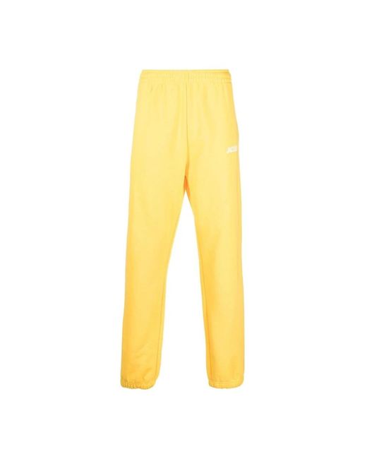 Jacquemus Yellow Le Jogging Logo Sweatpants for men