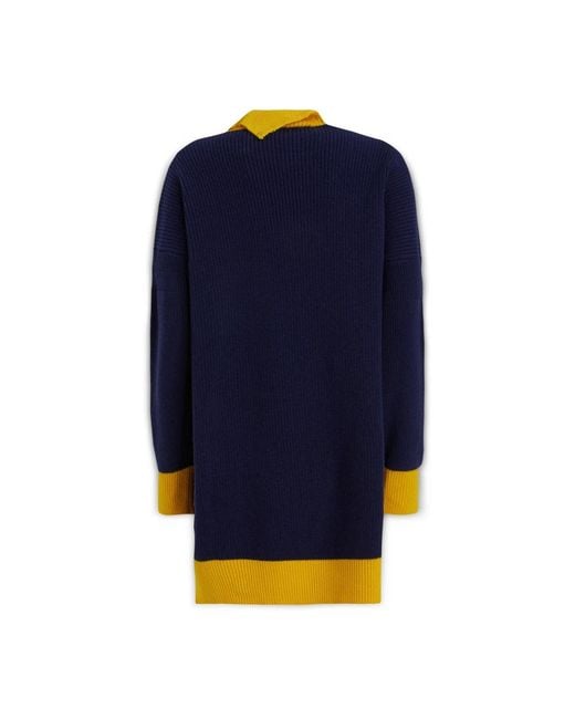 Marni Blue Knitted Dresses