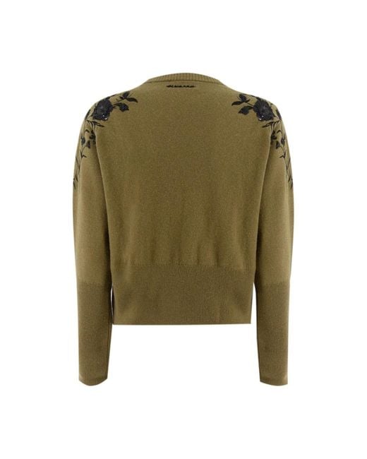 Ermanno Scervino Bloemen Geborduurde Vest in het Green