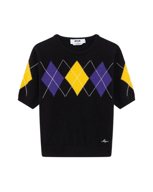 MSGM Black Rundhals-Strickware