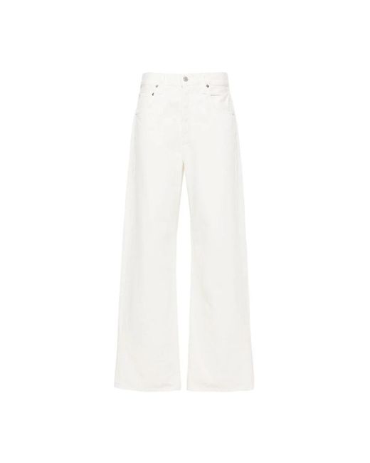 Citizens of Humanity White Wide Trousers