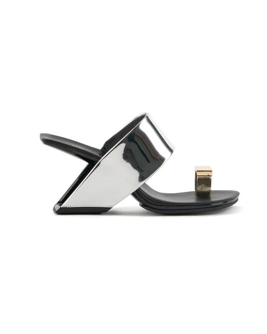 United Nude Black Heeled Mules