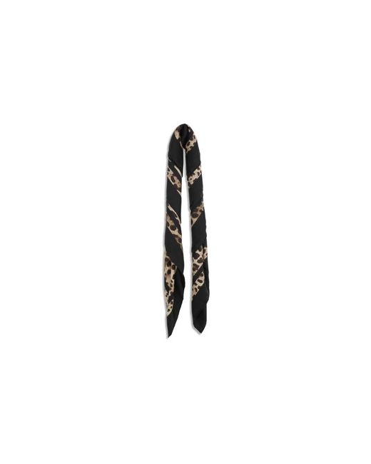 Dolce & Gabbana Black Silky Scarves