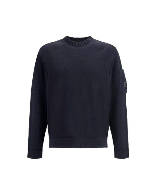 Round-Neck Knitwear C P Company pour homme en coloris Blue