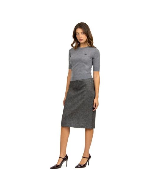 Round-Neck Knitwear N°21 de color Gray